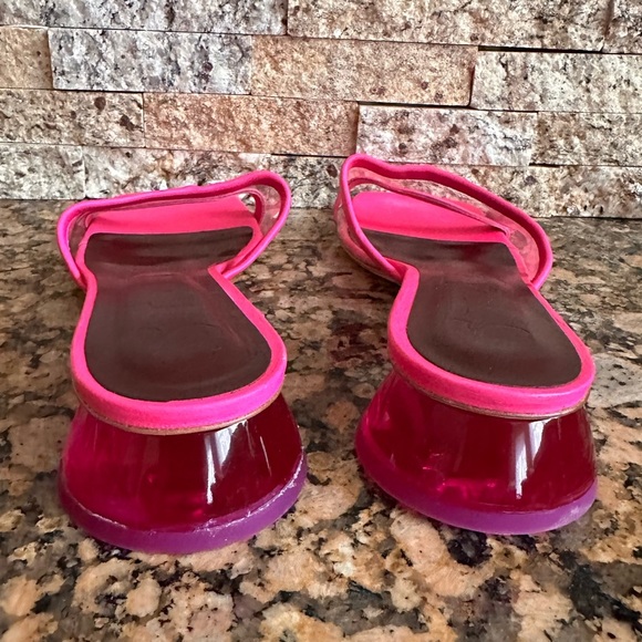 Staud Pink Simone 35 Clear Strap Leather Mule Sandals - Picture 7 of 11